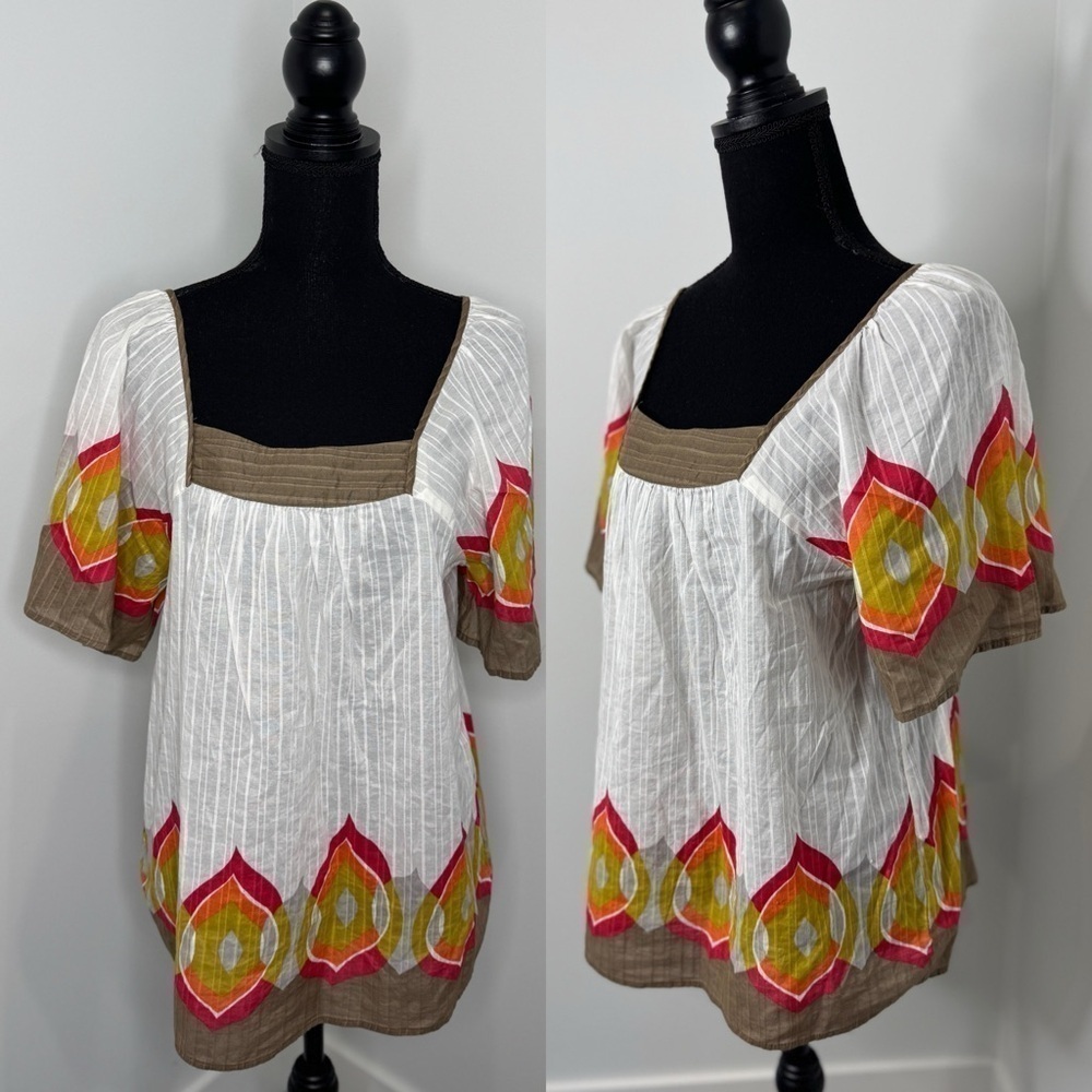 Mossimo Square Neck Sheer Blouse (L)